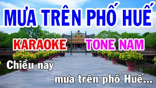 Mưa Trên Phố Huế Karaoke Tone Nam Nhạc Sống gia huy beat