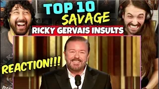 TOP 10 Savage RICKY GERVAIS INSULTS - REACTION!!!