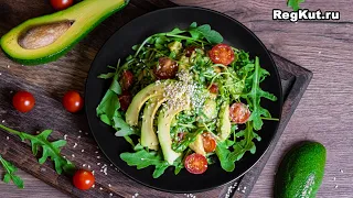 Simple and delicious avocado and arugula salad - fresh salad recipe (live food, raw food)