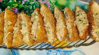 Malai Chicken tikka bread pocket recipe let's make at home