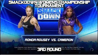 Ronda Rousey vs Cameron | SmackDown Womens Championship Tournament | 3rd Round | WWE 2k22