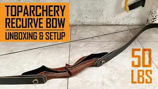 TopArchery 60" Wooden Recurve Bow Unboxing, Set-Up Guide & Impressions