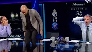 Réaction de Thierry Henry sur le 3ème but de Benzema ( Psg-Real Madrid )