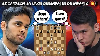 ES CAMPEÓN TRAS UN DESEMPATE DE INFARTO💥!! | Erigaisi vs. Abdusattórov | (TePe Sigeman desempates)