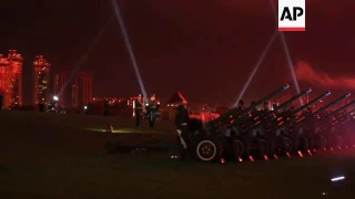 Fireworks at Russia Victory Day parade