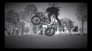 Gabe Kadmiri : Flatland BMX! Hang-5 Jump to Steam Roller on the Frame.