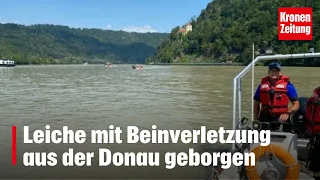 Leiche mit Beinverletzung aus der Donau geborgen | krone.tv NEWS