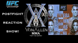 UFC 269 - Post Fight REACTION SHOW! VonAllen MMA  Poirier Oliveira | Nunes Pena