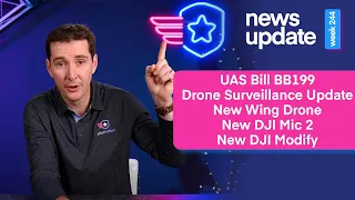 Drone News: UAS Bill BB199, Drone Surveillance Update, New Wing Drone, New DJI MIC, and Mesh Editor