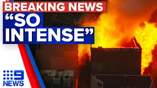 Massive building fire in Sydney sending smoke over city | 9 News Australia