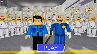 PAPA PIZZA COP TSUNAMI! Walkthrough Full GAMEPLAY #roblox #scaryobby