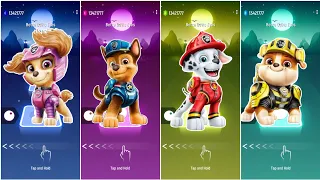 PAW PATROL: SKYE - CHASE - MARSHALL - RUBBLE - Tiles Hop EDM Rush!