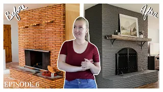 🤩 DIY Brick Fireplace Makeover (so satisfying!) | EPISODE 6 | House Projects Series