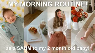 MY MORNING ROUTINE! realistic morning as a stay at home mom to my 2 month old☀️