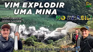 VIM EXPLODIR UMA MINA  NO BRASIL - MINERAÇÃO DE BASALTO