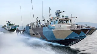 US Forces Pilot Swedish Monstrously Powerful Riverine Boats at Full Speed