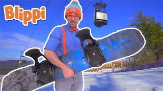 Blippi Learns How to Snowboard at  Mountain Creek Resort - Winter Activities For Kids