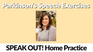 4/26/2024 Parkinson's Speech Exercises: Andrews University SPEAK OUT! Therapy & Research Center