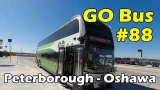 [4K] GO Transit Route 88 Bus Ride Peterborough to Oshawa GO  (Duration 1h 32min)