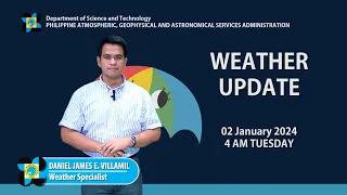 Public Weather Forecast issued at 4AM | January 2, 2024 - Tuesday