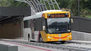 Buses at the new O-Bahn busway tunnel - Adelaide Metro