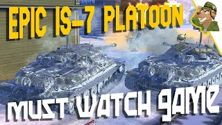 Epic Platoon Carry in IS-7 | Must Watch Video | WoT Blitz