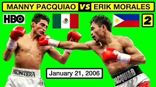 (46) | Manny Pacquiao 🇵🇭 VS 🇲🇽 Erik Morales 2 | January 21, 2006 | HBO International