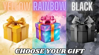 Choose Your Gift 🎁💛🌈🖤 Are you lucky person or not ? #chooseyourgift #giftboxchallenge #3giftbox