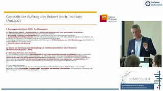 Vortrag Lothar Wieler - Symposium der Cochrane Deutschland Stiftung 2023