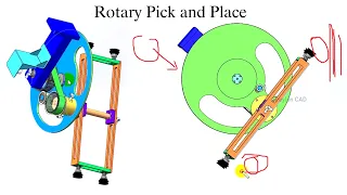 Pick and Place mechanism ( Rotary )  , #Solidworks, #pickandplace ,#mechanism