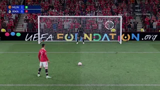 Penalty Shot out Manchester united vs Real Madrid
