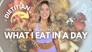Dietitian What I Eat In A Day High Protein & Realistic | BONUS My Workouts & Easy High Fiber Recipes