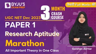 UGC NET Dec 2023 | Paper 1 Marathon | Research Aptitude All Important Theory by Gulshan Mam