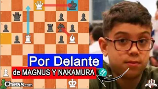 PRODIGIO ORO de 10 AÑOS HACE HISTORIA AL QUEDAR POR ENCIMA DE MAGNUS CARLSEN Y HIKARU NAKAMURA