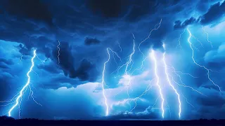 24 Hours EPIC THUNDER & RAIN, Rainstorm Sounds For Relaxing, Focus or Sleep White Noise