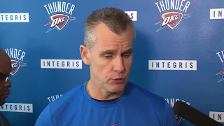 Billy Donovan Interview Before The Game Against Warriors