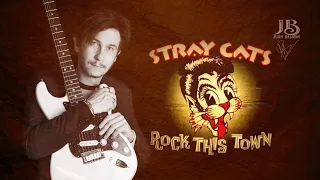 STRAY CATS  rock this town guitar backing track