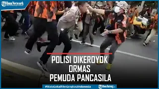 Detik - detik Polisi Dikeroyok Ormas Pemuda Pancasila Saat Demo di Gedung DPR