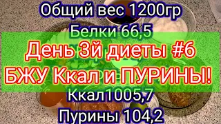 день 3й диеты №6 (6 стол по Певзнеру)