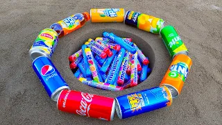 Coca Cola, Sprite, Fanta, Pepsi, Enerjico, Lipton, Didi, Cappy, Ice Tea and Mentos Underground