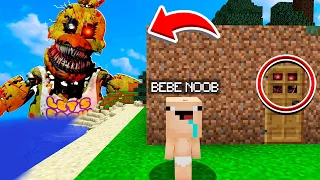 BEBE NOOB VS CREEPYPASTA CHICA FNAF MINECRAFT TROLL + ROLEPLAY