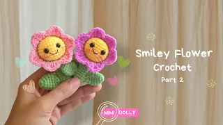 Smiley Flower Crochet (2/2) | Amigurumi for beginners | How to crochet flower