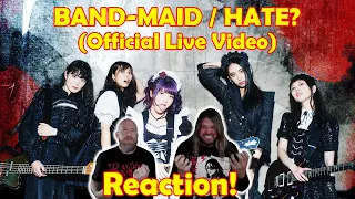 Musicians react to hearing BAND-MAID / HATE? (Official Live Video)