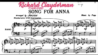 SONG FOR ANNA - Paul Mauriat (Piano Score Animation)