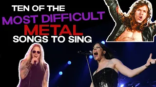 10 of the HARDEST songs to sing in rock and metal