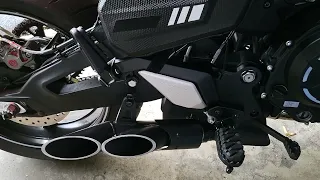 700 CLX Sport slip on exhaust with OEM cat.