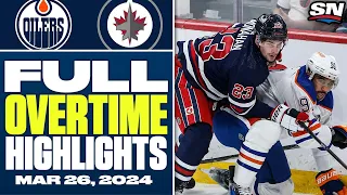 Edmonton Oilers at Winnipeg Jets | FULL Overtime Highlights - March 26, 2024