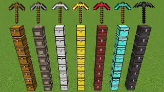 Which pickaxe will be faster in Minecraft experiment? v2