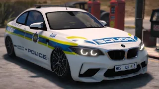GTA 5 South Africa Police Mod BMW M2 CONCEPT LSPDFR GAMEPLAY PLAYING AS A COP MOD AIR BAGS
