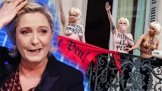 Nackter Protest gegen Le Pen